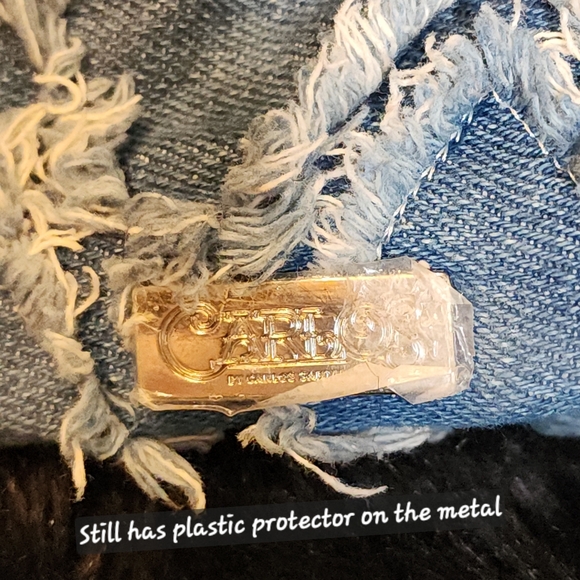 Carlos By Carlos Santana Vintage Frayed Denim Patchwork Hobo Shoulder Bag Purse - Picture 10 of 15